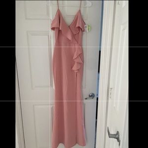 Long pink dress